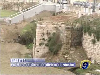 BARLETTA. Via Mura del Carmine, divieto di transito