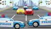 FUN COLOR Racing Cars and Bus & 2D Animation Cartoon with Cars & Trucks for Kids and Babies!