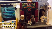 Lego City Update MOC Police Station and Japanese Sushi Restaurant with Dojo including Subw