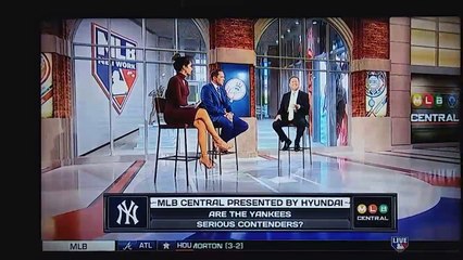 The sexy Lauren Shehadi with Mark DeRosa,and the bias piece of shit Yankee Hater Ken Rosen