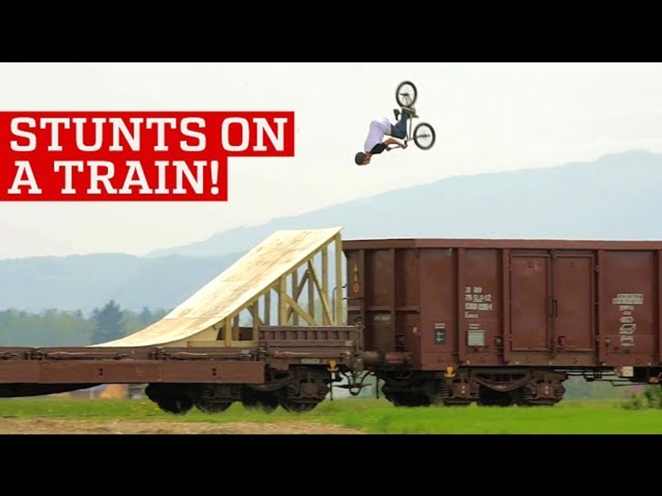 STUNTS ON A TRAIN !