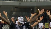 Bordeaux players wear mask to apologise