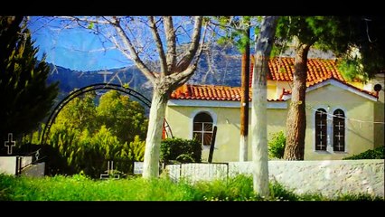 Yumno church yard in Greel Island of Evias
