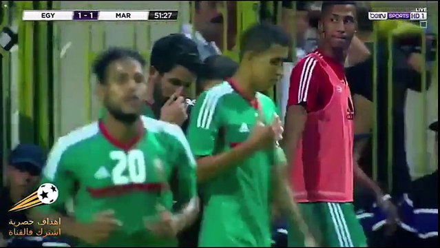 ملخص واهداف مصر والمغرب 1-1 تصفيات امم افريقيا للمحليين 2018