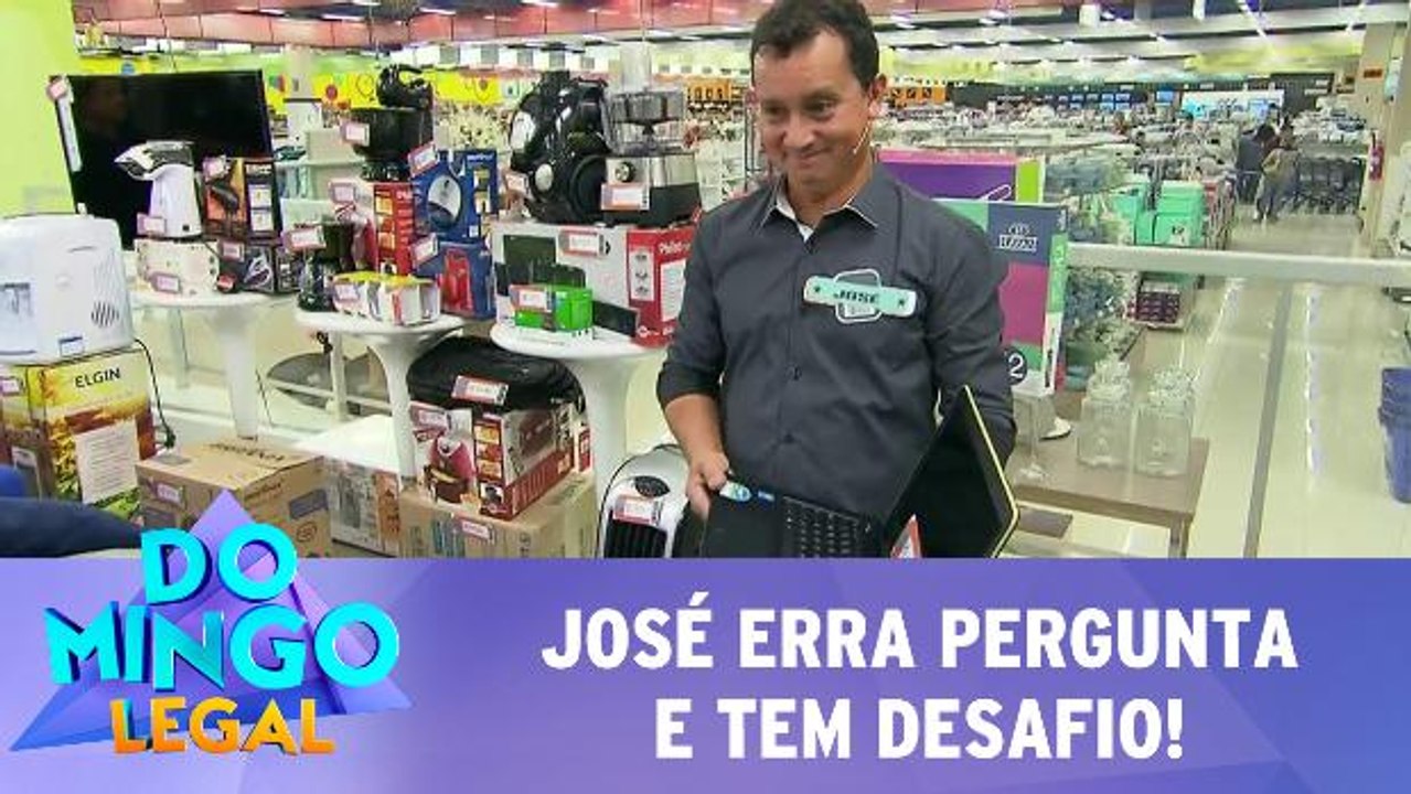 José erra pergunta e passa por desafio