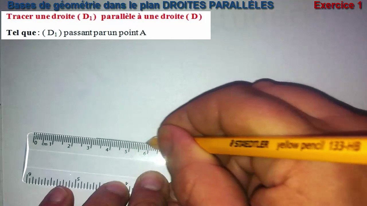 Maths 6ème - Les Bases De La Géométrie :  Droites Parallèles Exercice 1