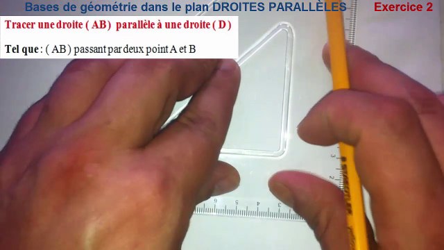 Maths 6ème - Les Bases De La Géométrie : Droites Parallèles Exercice 2