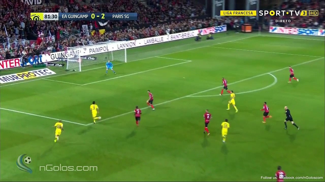 Neymar Debut Goal vs Guingamp (0-3)