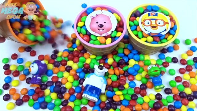 Сups Stacking Candy Ice Cream Toys Pororo Pororo English Learn Colors for Kids