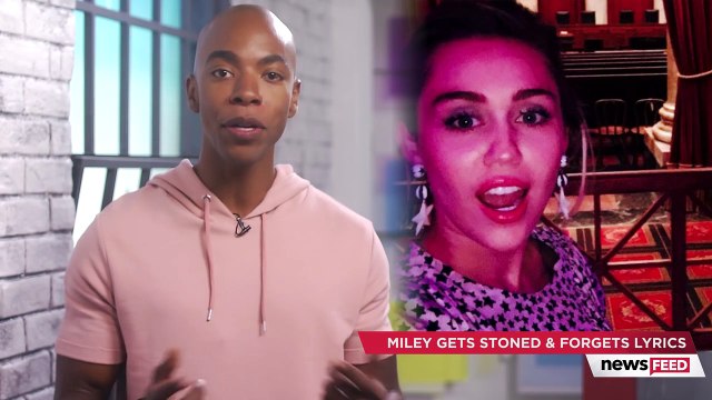 Miley Cyrus Forgets Lyrics During Bill Murray Salute Blames Being Too Stoned