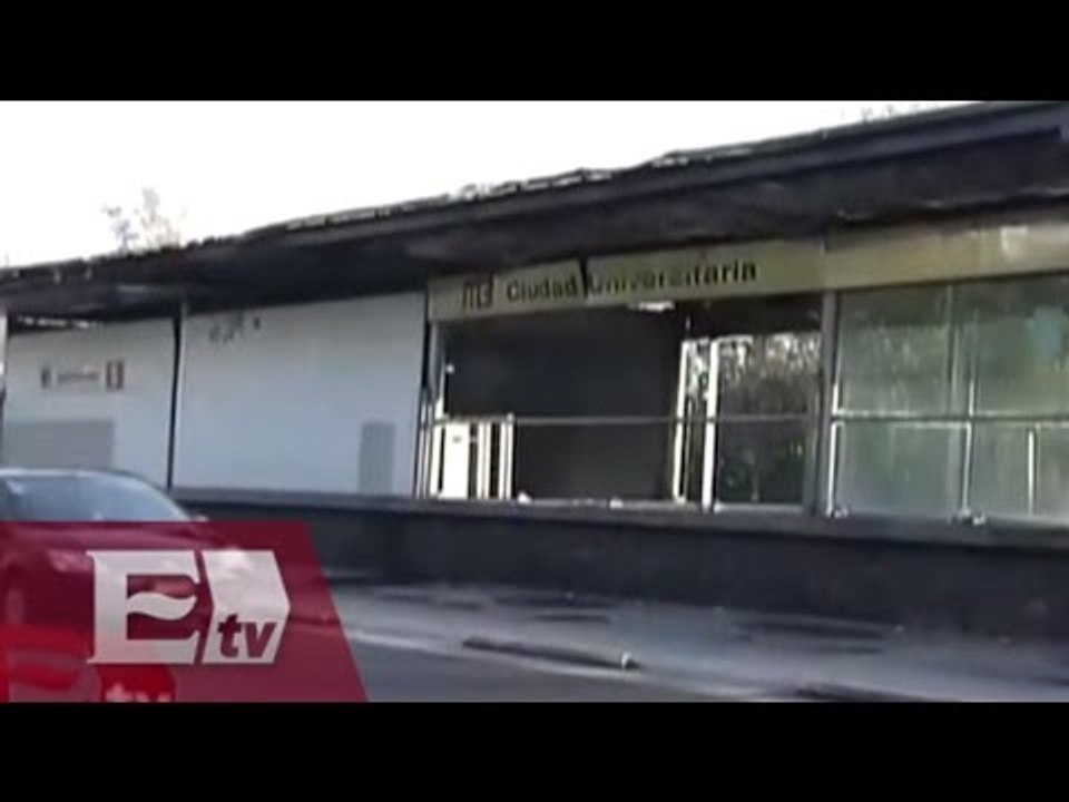 Incendio en estación Ciudad Universitaria del Metrobús (DETALLES) / Vianey Esquinca