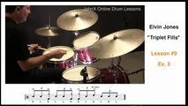 Elvin Jones Triplet Fills Clip #3 Jazz Drum Lessons with JohnX