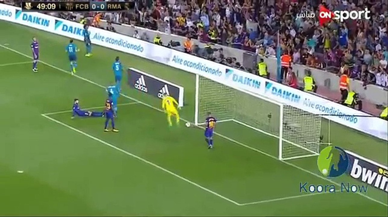 اهداف مباراة برشلونة وريال مدريد كاس السوبر الاسباني 2017 - تعليق فهد العتيبي ميرجني جميل