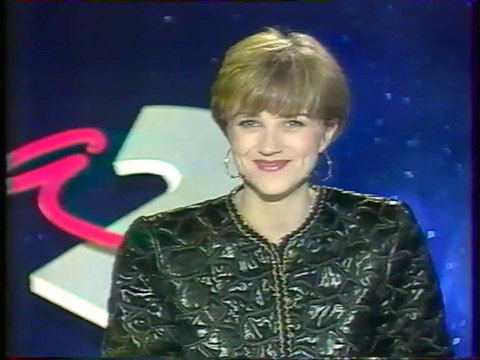 Antenne 2 - 11 Février 1990 - Bande annonce, speakerine (Valérie Maurice), fermeture antenne