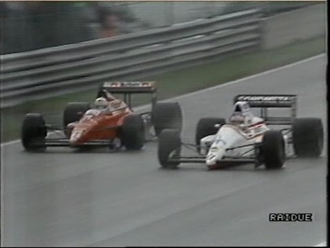 Gran Premio del Canada 1989: Sorpasso di Larini a De Cesaris e perdita della ruota di Moreno