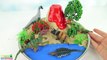 DIY VOLCANO ERUPTION with Lava. Learn Dinosaurs Volcano Science Kit for Kids Mini beach Ki