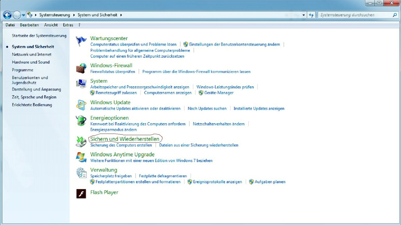 Sichern und Wiederherstellen von Windows 7 - Auf eine Externe Festplatte