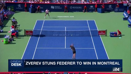 i24NEWS DESK | Zverev stuns Federer to win in Montreal | Sunday, August 13th 2017