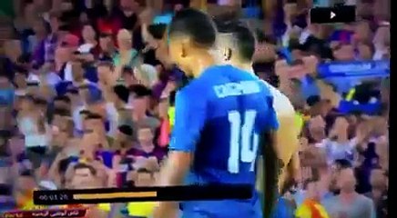 Marcelo tells Cristiano to hold his shirt up after his goal