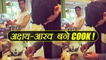 Akshay Kumar COOKING food with son Aarav Kumar | FilmiBeat