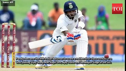 Hardik Pandya hits maiden Test century, breaks several records!