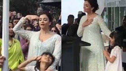 EMOTIONAL SPEECH  Aishwarya Rai Aaradhya Bachchan Hoist Indian Flag at Melbourne