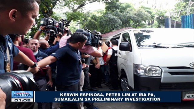 Kerwin Espinosa, Peter Lim at iba pa, sumailalim sa preliminary investigation