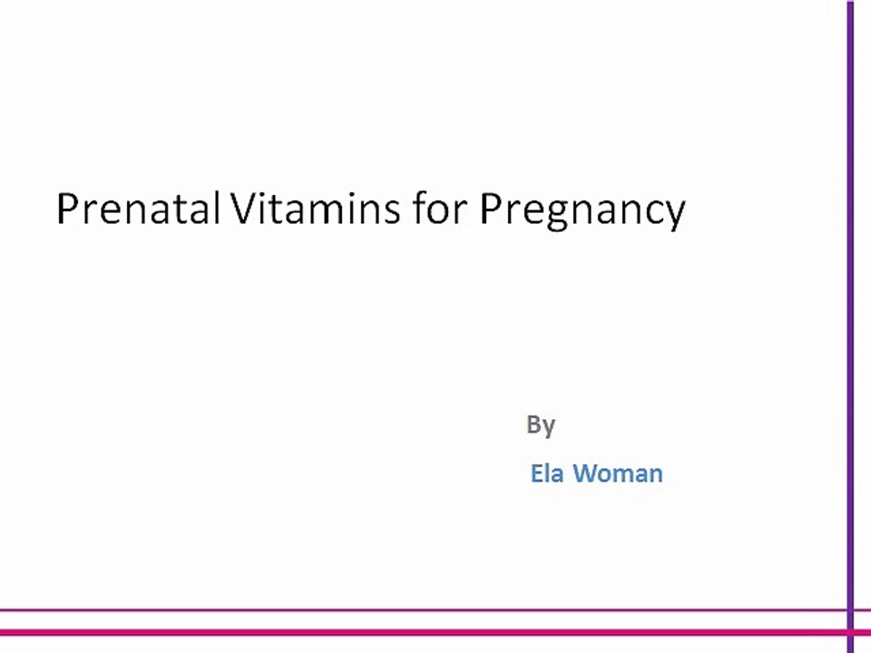 Prenatal Vitamins for Pregnancy