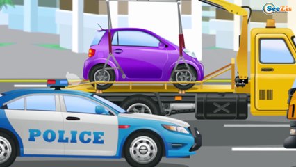 Red Truck Cartoon for Kids Construction Vehicles | Real Kids Animation | Car for children