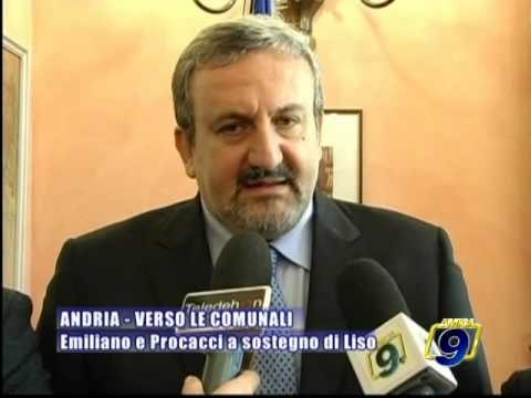 Primarie Andria, Emiliano e Procacci a sostegno di Nunzio Liso