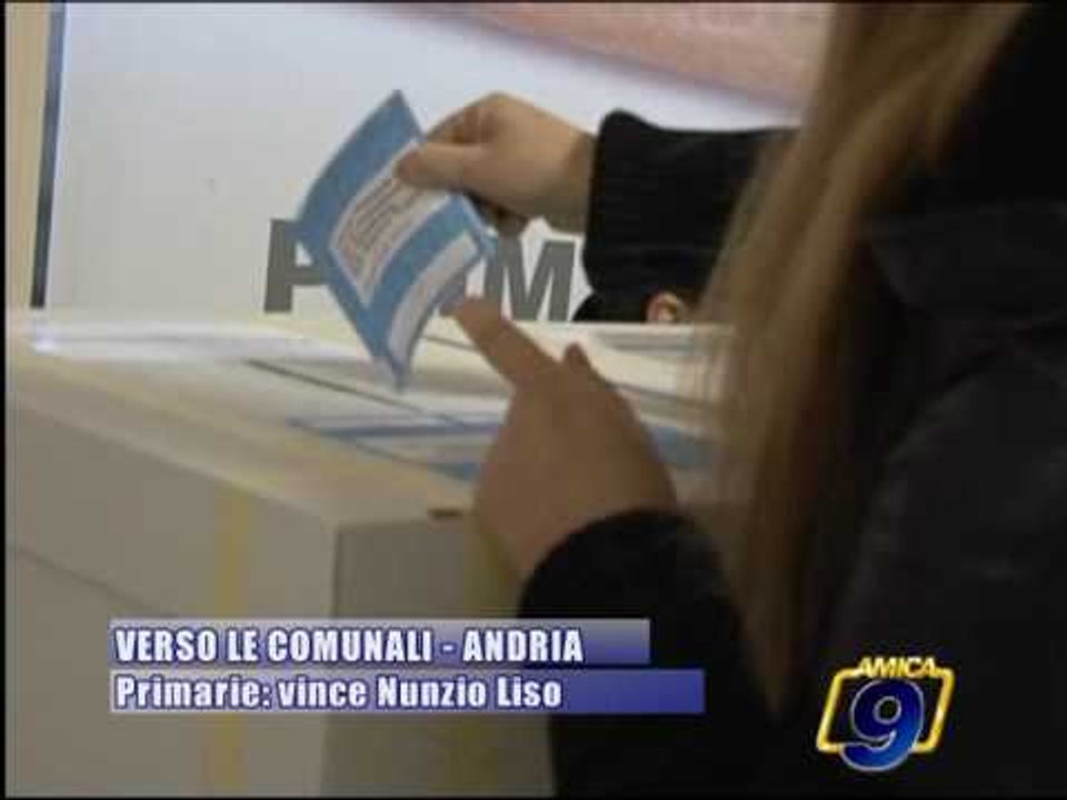 PRIMARIE ANDRIA. E' Nunzio Liso il candidato sindaco del centrosinistra