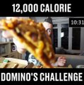 Il mange 12,000 calorie de Pizza Domino's - Domino's challenge