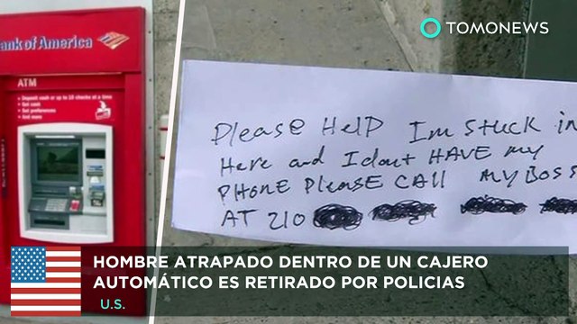 Ayuda! Hombre atrapado dentro de un cajero automático - TomoNews