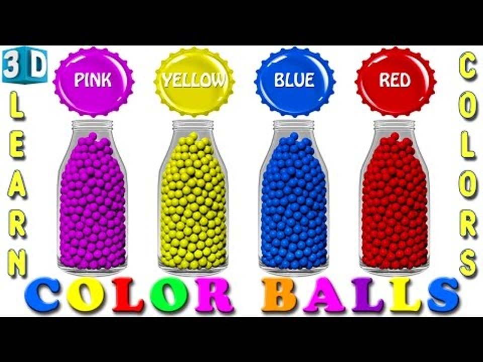 Learn colors with color balls for kids, Children Learning Videos ...