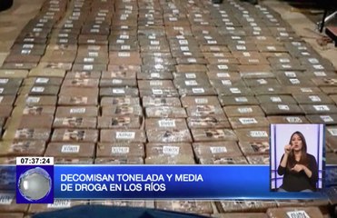 Decomisan tonelada y media de droga en Los Ríos