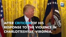 Trump condemns 'evil racism' in Charlottesville