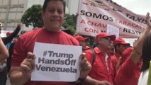 Chavistas marchan en rechazo a las amenazas de Trump