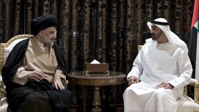 ولي عهد أبو ظبي يلتقي مقتدى الصدر بالإمارات