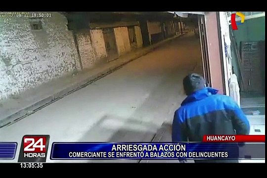 Huancayo: dueño de tienda hace correr a balazos a delincuentes