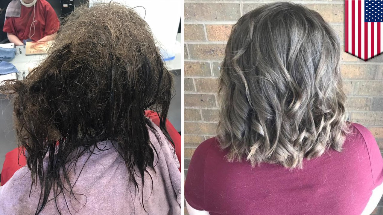 Hair makeover: Depressed teen gets stunning hair makeover from helpful hairdresser