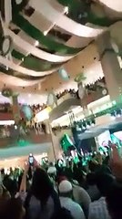 People chant Go Nawaz Go at Dolmen Mall Clifton Karachi while celebrating Independence day