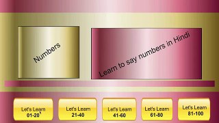 Hindi Numbers 1-20- Learn to Say