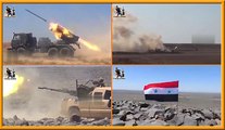 Artillería del ejército Sirio cubriendo avance de sus tropas.