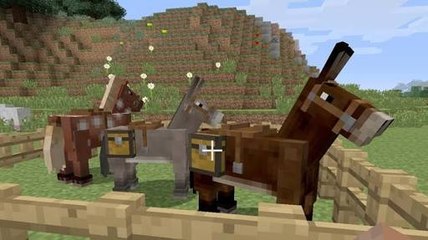 Minecraft lancando cavalos