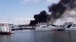 Black Smoke Billows as Boats Catch Fire at Cedar Point Marina