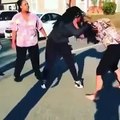 ladies fight on road Girls on road cloth removal fight