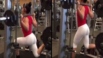 Sexy Girl Workout Routine In White See Through Yoga Pants