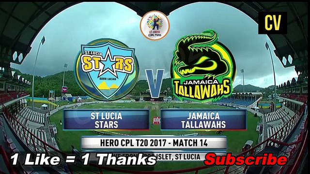 CPL T20 2017 Match 14 Extended Highlights - St Lucia Stars vs Jamaica Tallawahs - YouTube