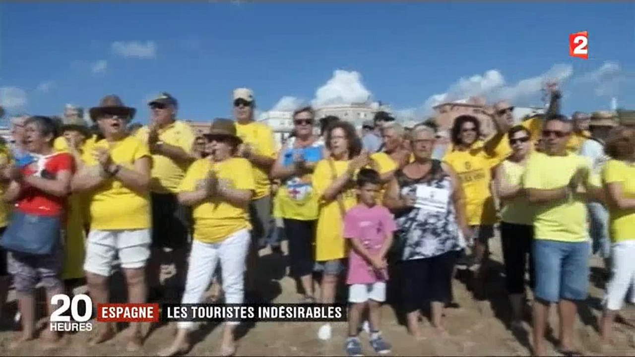 Espagne : Des milliers d'espagnols manifestent contre... les touristes avec parfois des scènes violentes ! Regardez