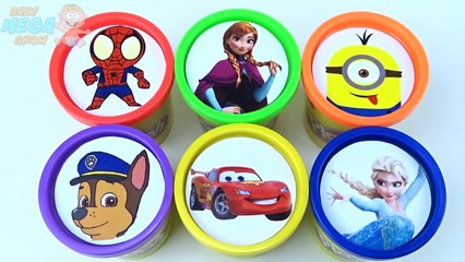 Congelado Aprender relámpago secuaces patrulla pata jugar hombre araña apilado juguetes Сups doh mcqueen co